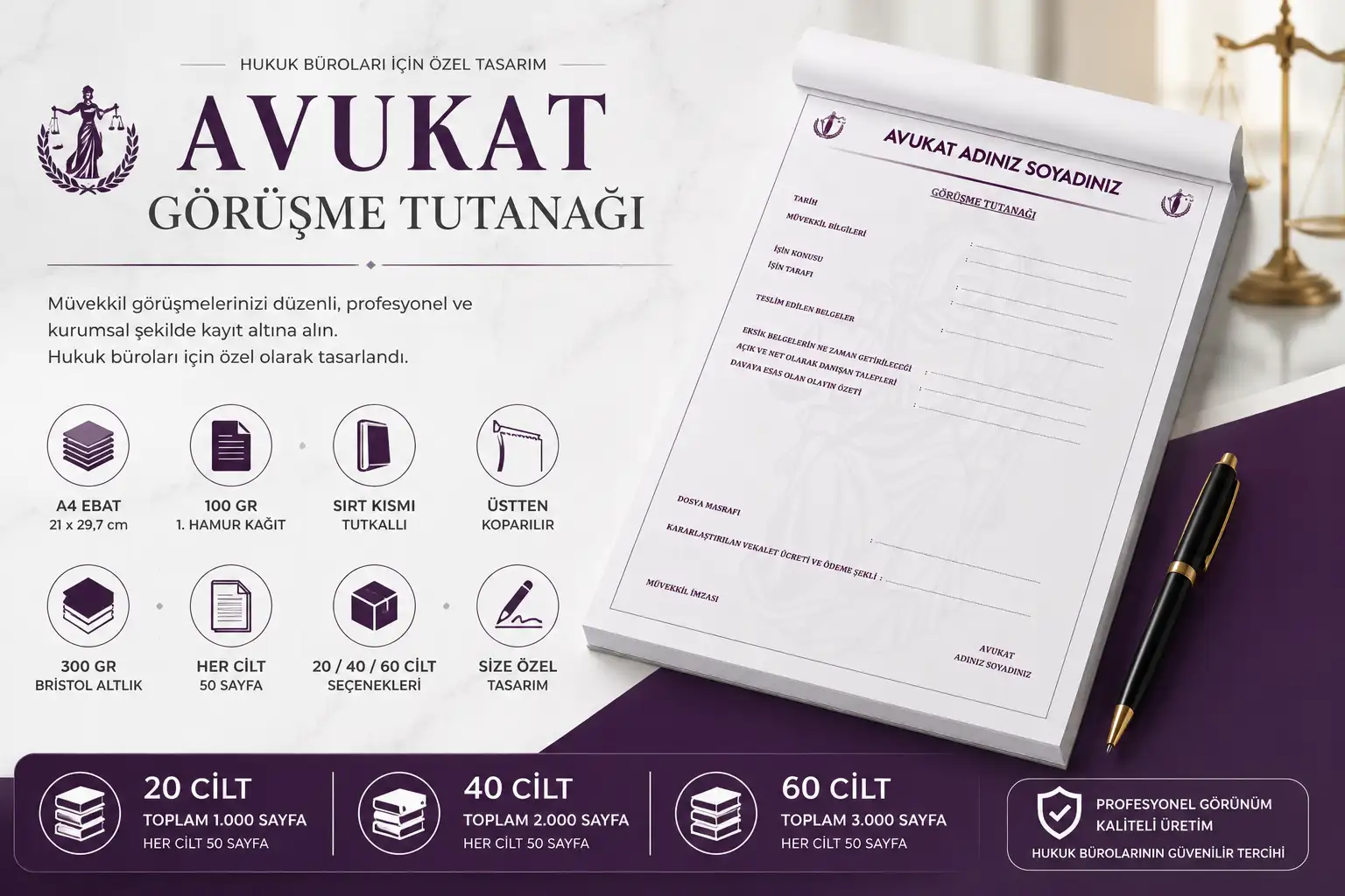 avukat görüşme tutanağı özellikleri banner poza