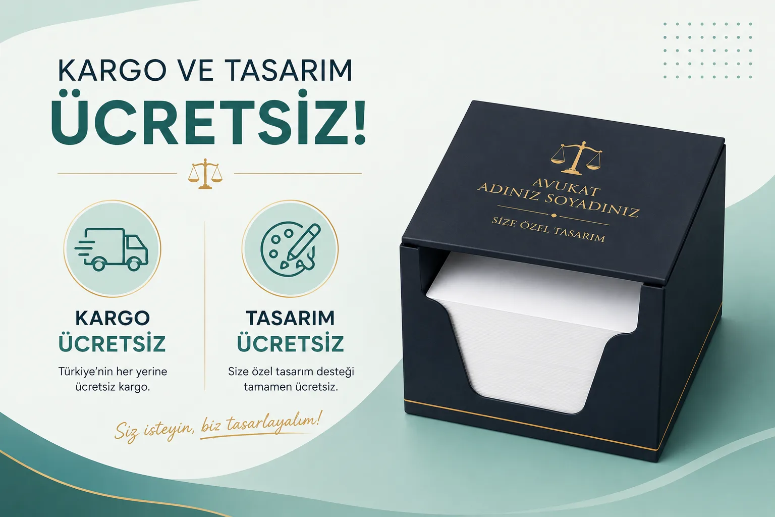 avukat küp bloknot 50 adet kargo ve tasarım ücretsiz banner poza
