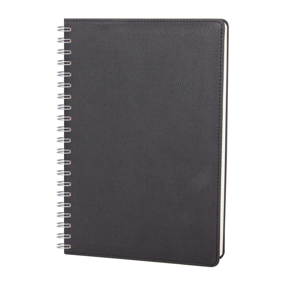 SUBAYEVLERİ SİYAH SPİRALLİ TARİHLİ HAFTALIK AJANDA (20x28 CM)