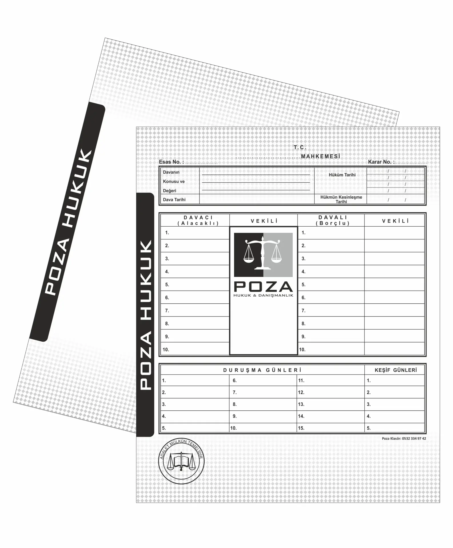 Avukat İcra Dosyası Model 113 halftone pattern gradient dot pattern detaylı modern kişiye özel avukat icra dosyası