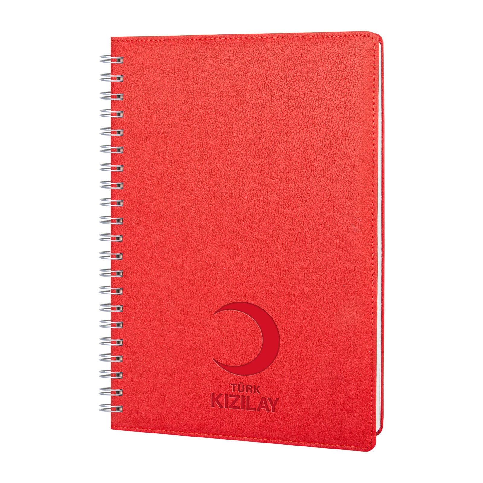 PLEVNE KIRMIZI KARELİ TARİHSİZ SPİRALLİ DEFTER (20x28 CM)