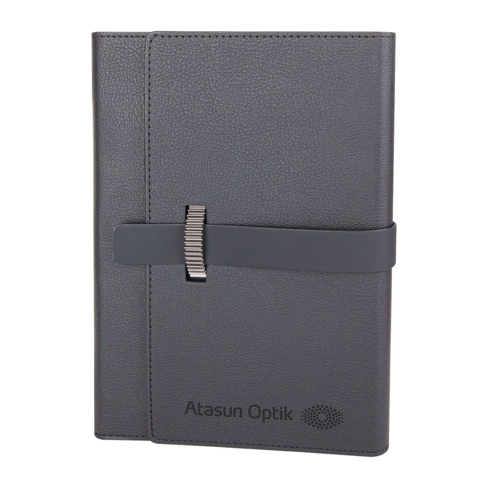 DEMİRTEPE SİYAH TARİHSİZ ORGANİZER DEFTER (17x22CM)