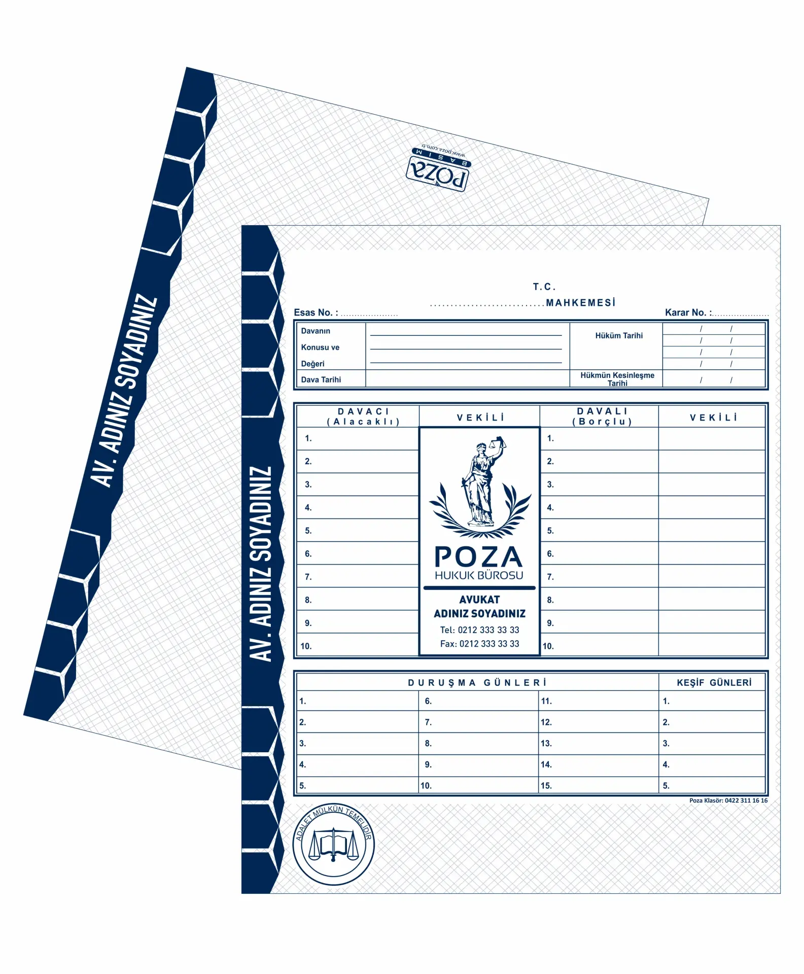 Avukat İcra Dosyası Model 119 kozmik lacivert geometric pattern mesh desenli premium avukat icra dosyası