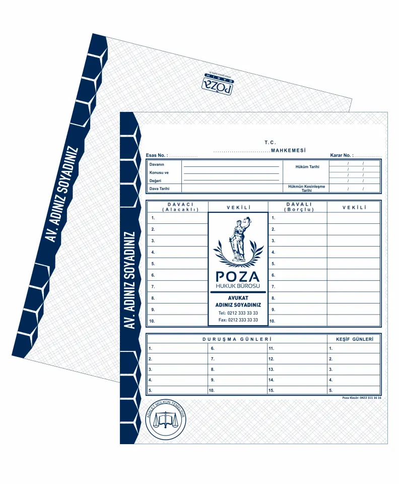 Avukat İcra Dosyası Model 119 kozmik lacivert geometric pattern mesh desenli premium avukat icra dosyası