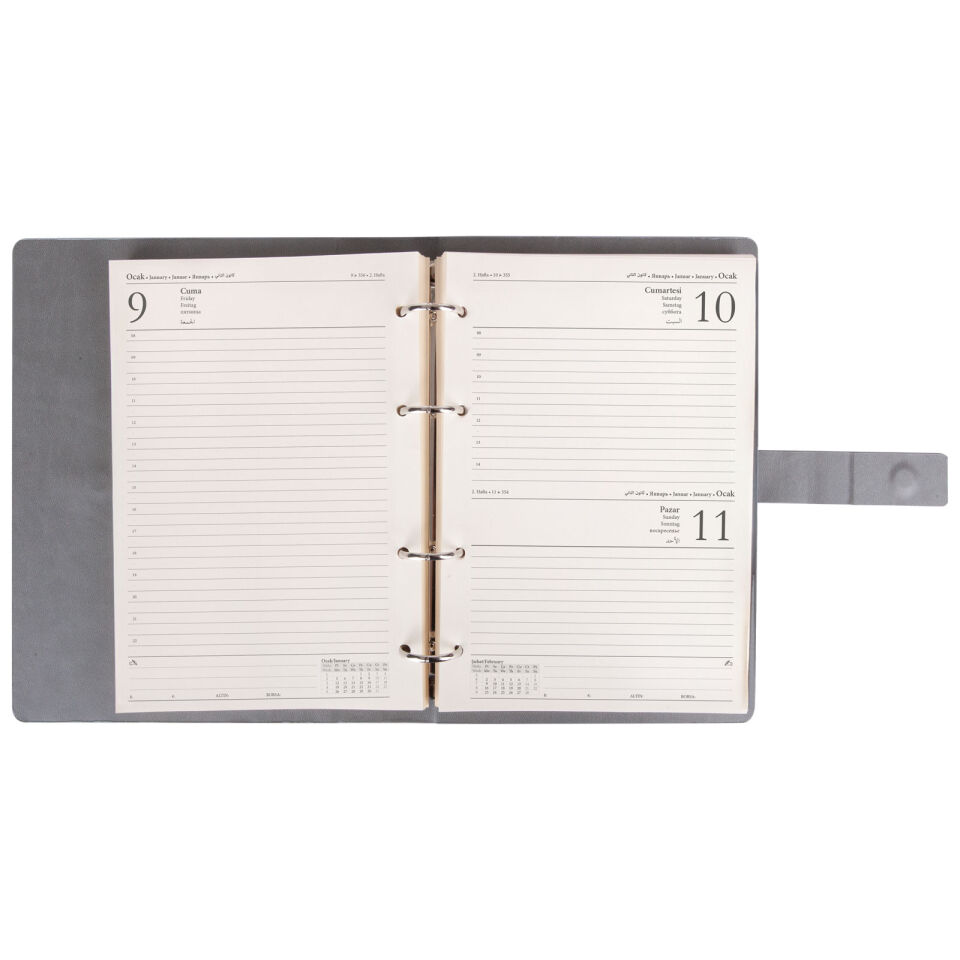 BİRLİK SİYAH ORGANİZER AJANDA (17,5x22,5CM)