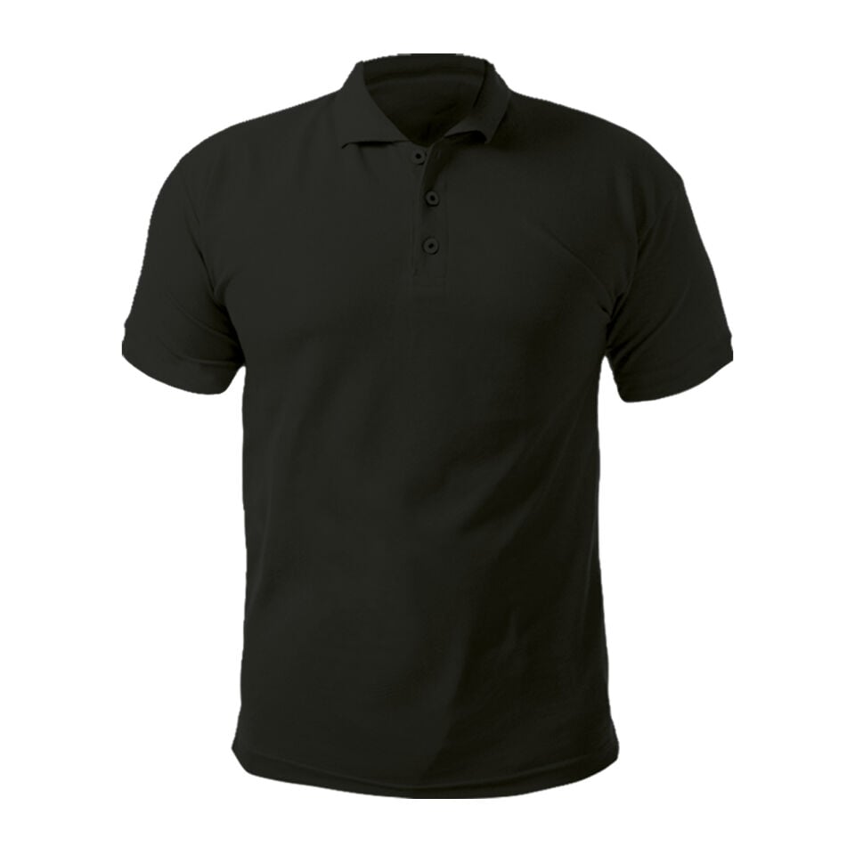 AÇELYA SİYAH XXL POLO YAKA TİŞÖRT