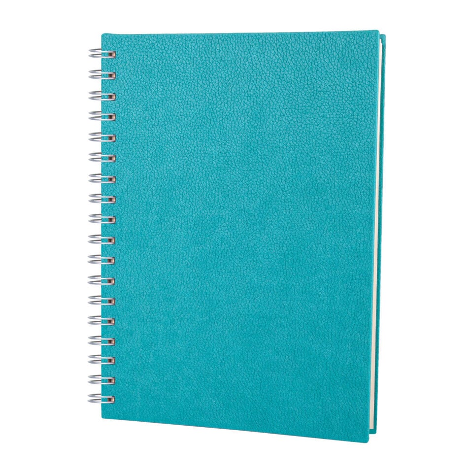 ALTINDAĞ TURKUAZ KARELİ SPİRALLİ TARİHSİZ DEFTER (17X24 CM)