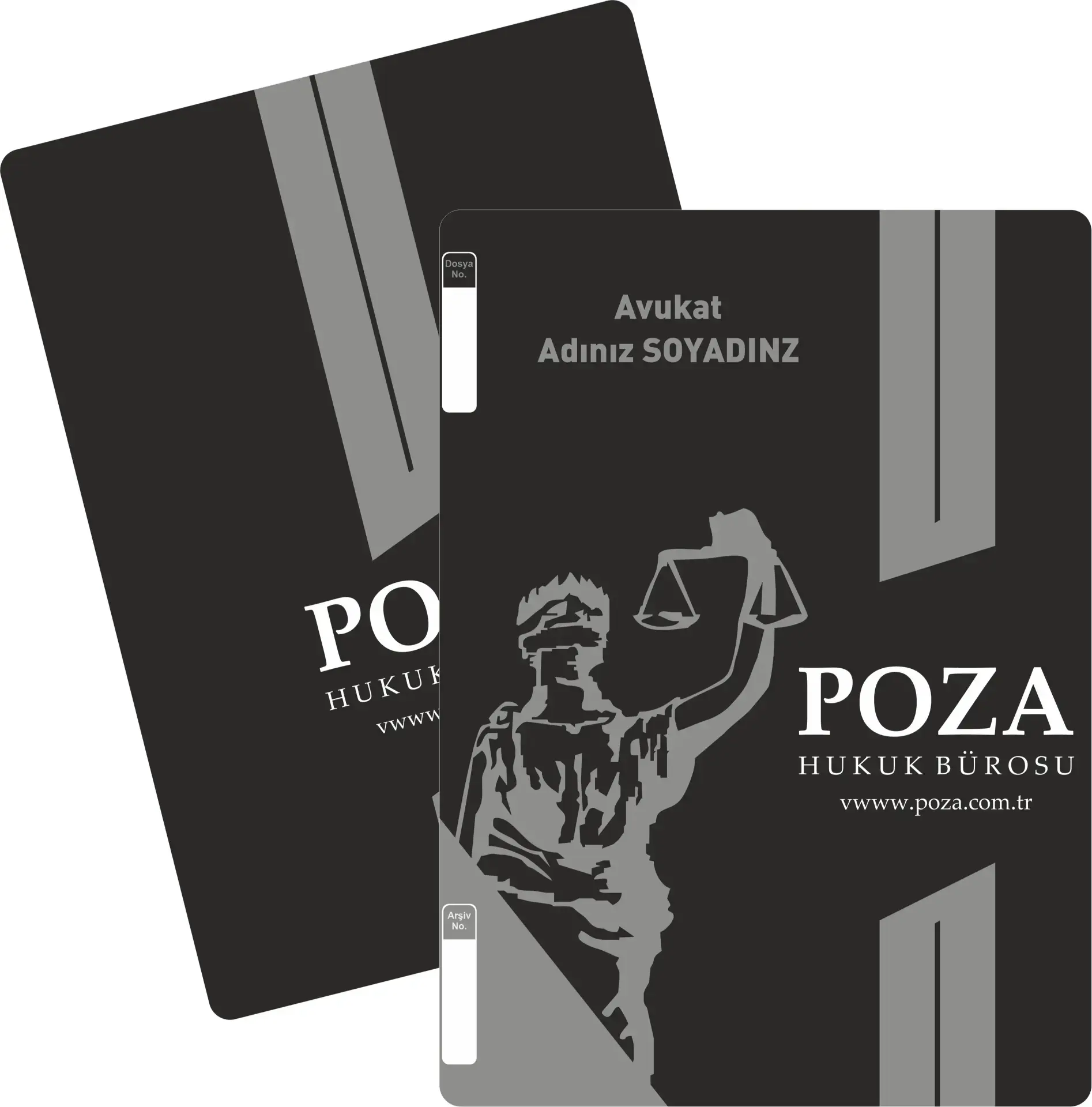 Avukat Büro Dosyası Model 123 100 Adet (Her Şey Dahil Paket) - 300 gr Amerikan Bristol Lüks Karton - Standart