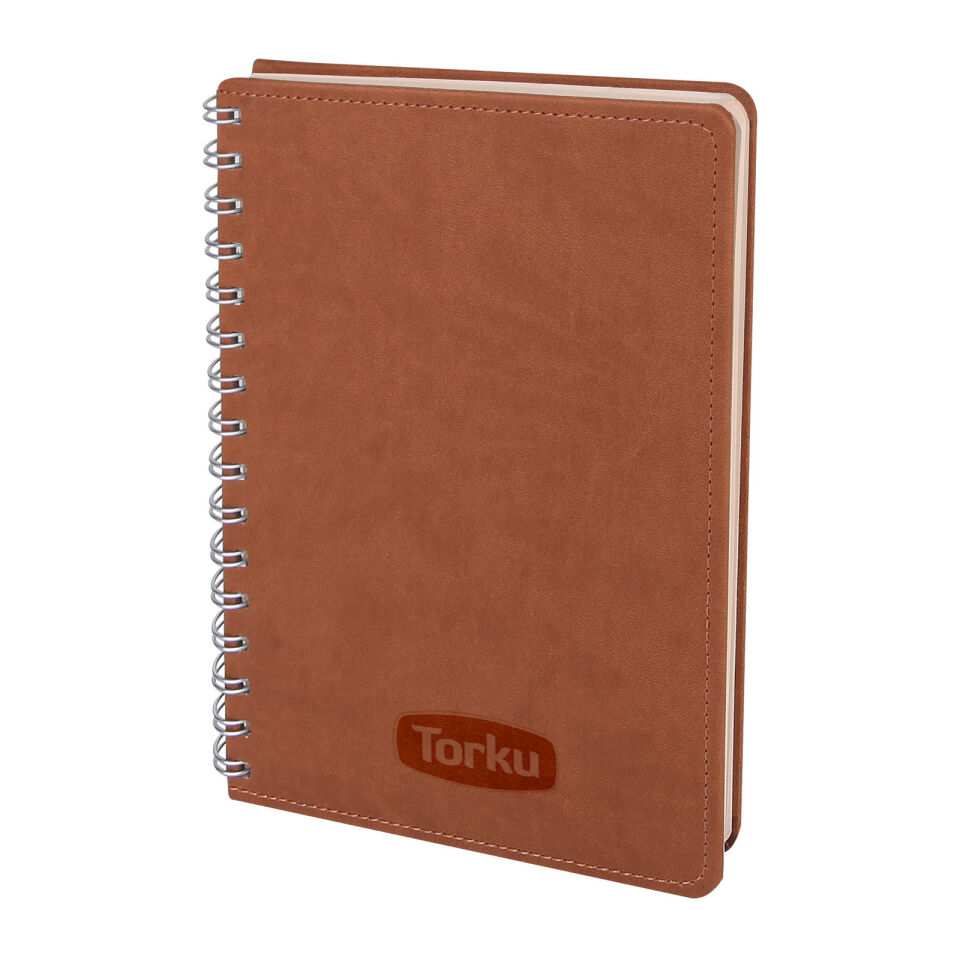BATIKENT KAHVERENGİ SPİRALLİ TARİHSİZ DEFTER (15X21 CM)