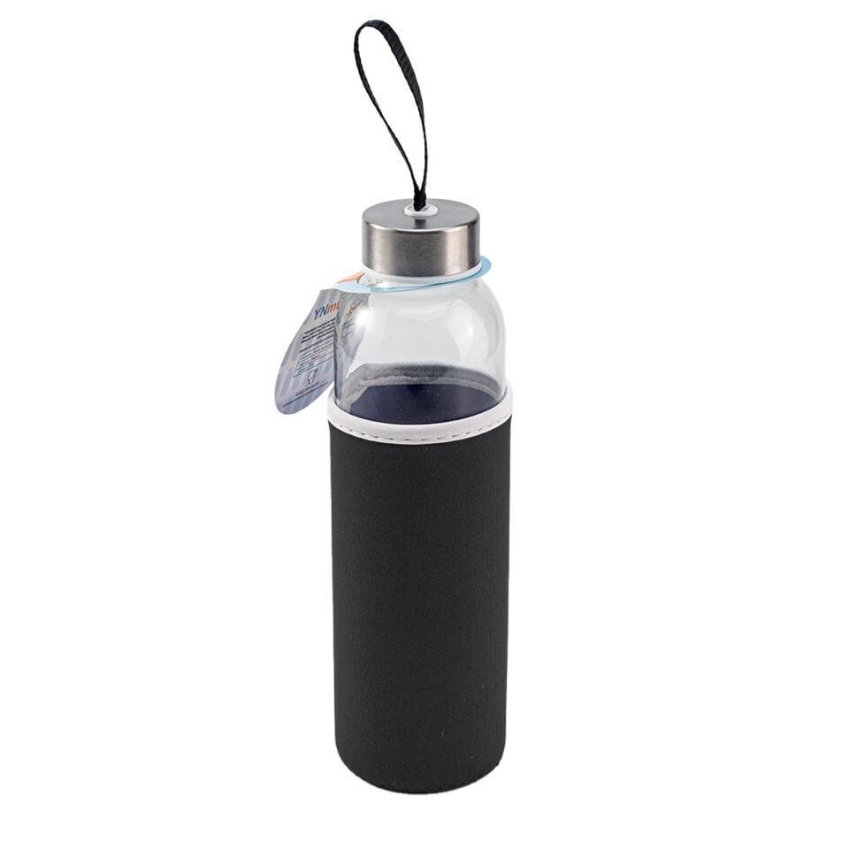 LADOGA SİYAH 550 ML CAM MATARA