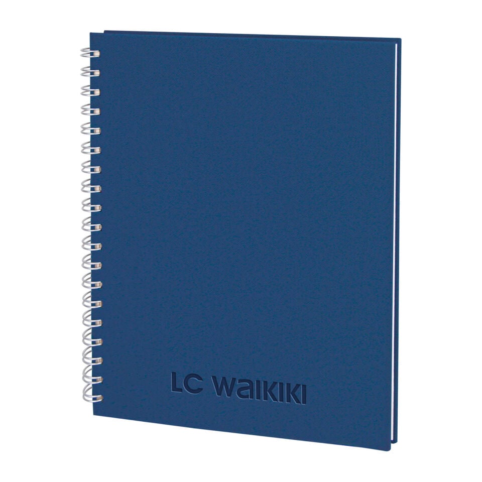 SEĞMENLER LACİVERT KARELİ SPİRALLİ TARİHSİZ DEFTER (19X25 CM)