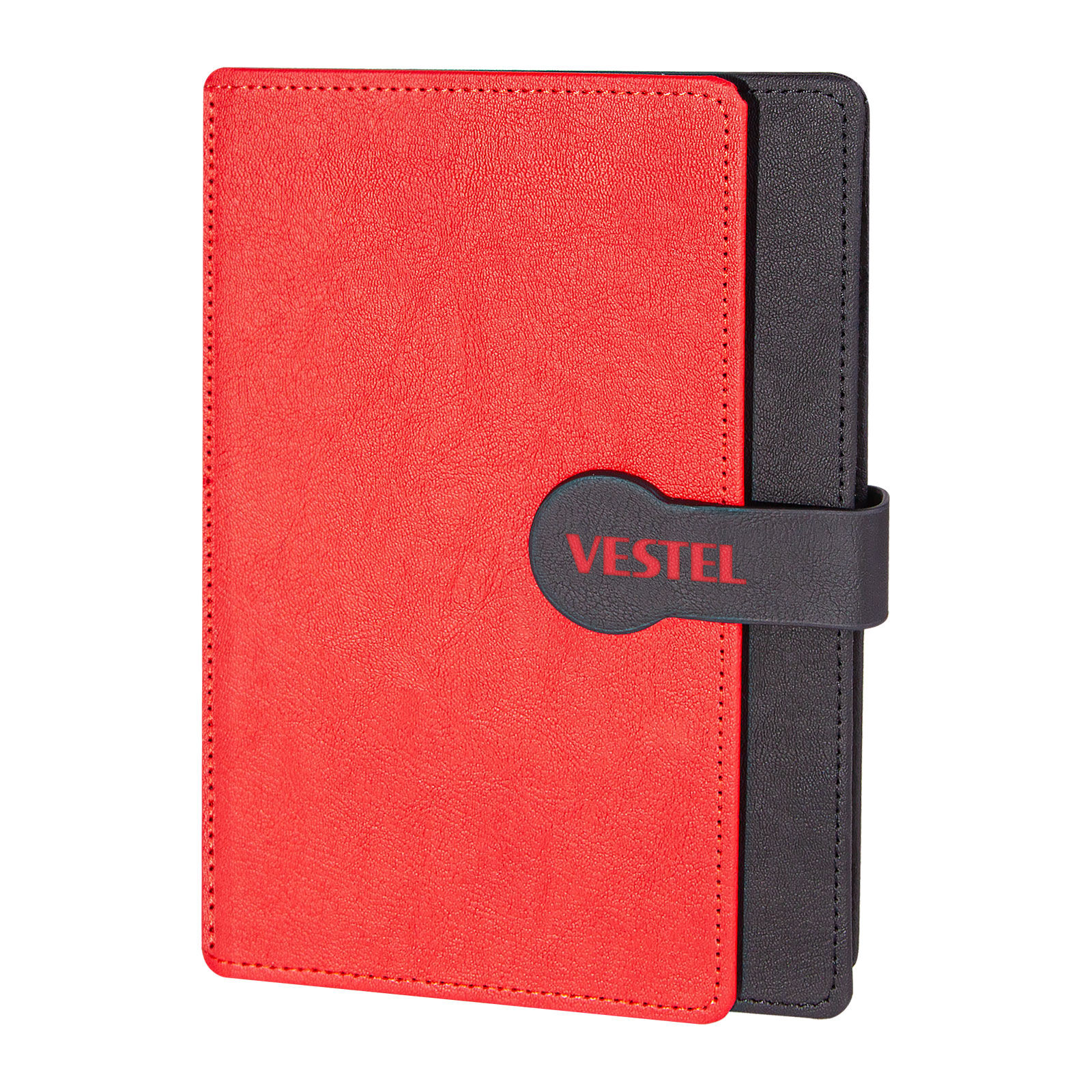 SARAY KIRMIZI TARİHSİZ DEFTER (15X21 CM)